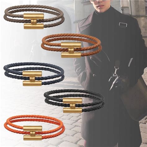 hermes bracelet rope|vintage hermes leather bracelet.